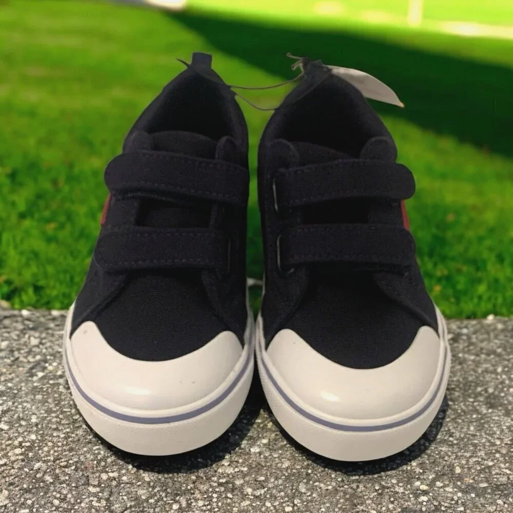 Wonder Nation Toddler Boys Casual 2 Strap Sneakers Size 7 Blue Red White